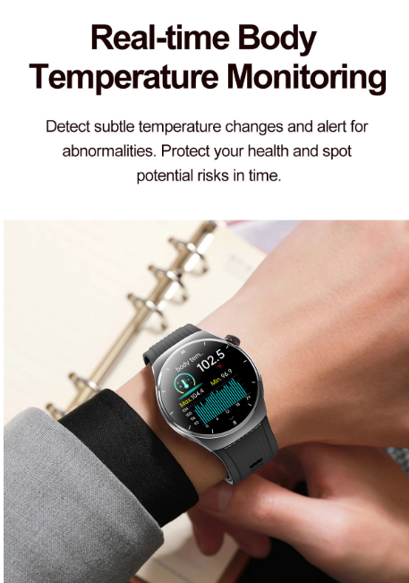 Real-time body temperature monitoring smartwatch