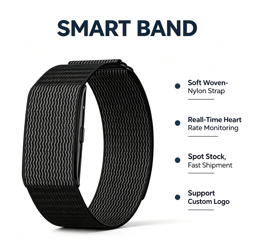 H59 PRO Smart Bracelet - Soft Woven Nylon, Heart Rate, Custom Logo