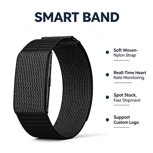 H59 PRO Smart Bracelet - Soft Woven Nylon, Heart Rate, Custom Logo