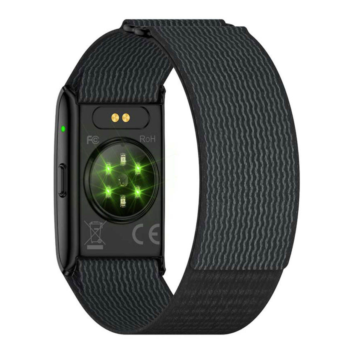 H59 PRO Smart Bracelet - Back sensor view with FCC CE RoHS certifications