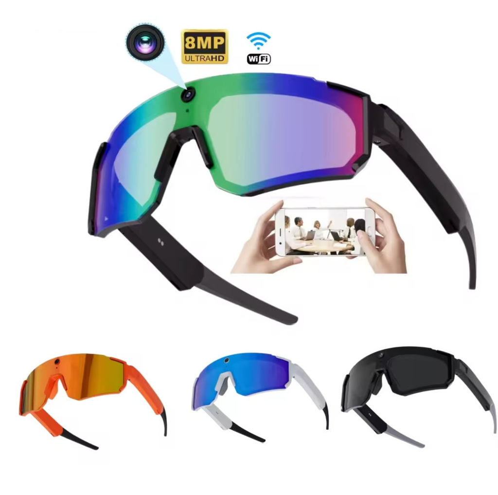 V06 Sports Camera Smart Glasses - 8MP Ultra HD WiFi, multiple colors