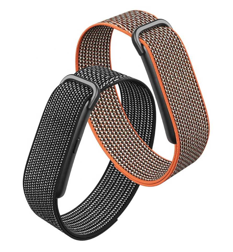 Screenless Smart Health Band - Black and Orange band options